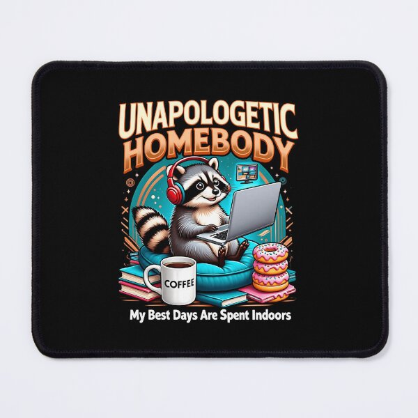 Item preview, Unapologetic Homebody Raccoon Gamer T-Shirt Design designed and sold by artlife4.