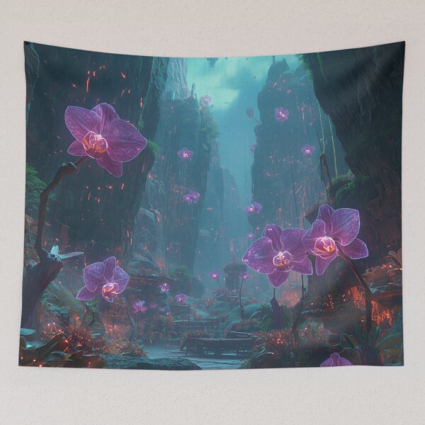 Item preview, Bone Orchid Canyon Alien Fantasy Landscape designed and sold by Luminous Wilds.