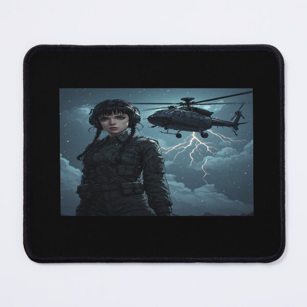 Item preview, Gothic Rescue Pilot - Wednesday Stormy Helicopter Art by Mavila Art designed and sold by jmavila.