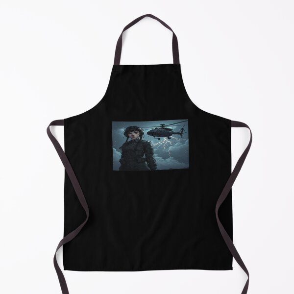Item preview, Gothic Rescue Pilot - Wednesday Stormy Helicopter Art by Mavila Art designed and sold by Mavila Forge.