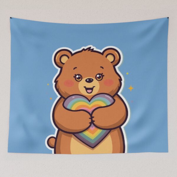 Item preview, Rainbow Bear Kawaii Sticker designed and sold by Stylestickers55.