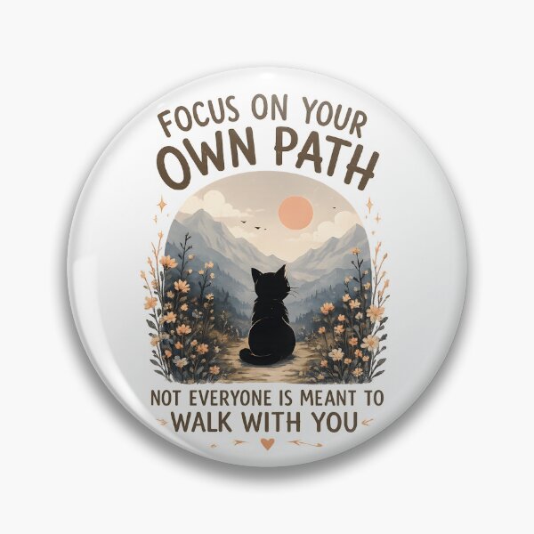 Item preview, Focus On Your Own Path Motivational Cat designed and sold by Stikaro.