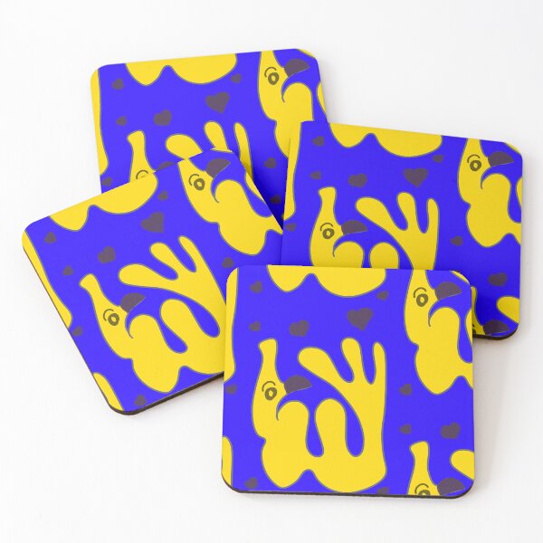 Item preview, Quirky Abstract Blue Yellow Banana Bird designed and sold by TheSnugGirl.