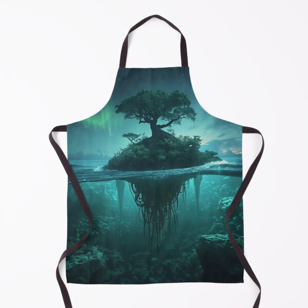 Item preview, Skyroot Ocean Aurora Alien Fantasy Landscape designed and sold by Luminous Wilds.