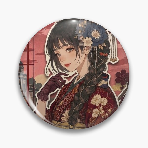 Item preview, Red Hakima Lady - kawaii version designed and sold by Japanese Vibes.