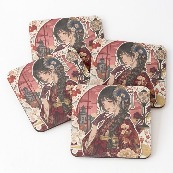 Item preview, Red Hakima Lady - kawaii version designed and sold by Japanese Vibes.