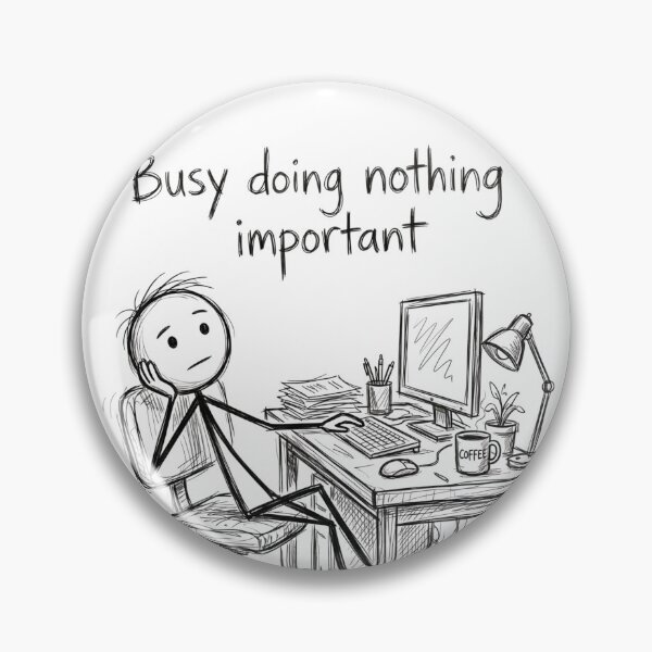 Item preview, Procrastination Stick Figure At Desk Illustration designed and sold by OhWell Dept..