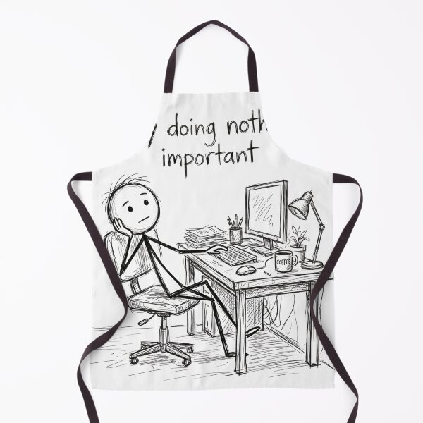 Item preview, Procrastination Stick Figure At Desk Illustration designed and sold by OhWell Dept..