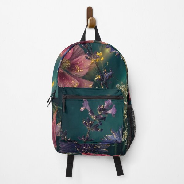 Item preview, Ethereal Midnight Garden Dark Botanical Wildflowers with Gold Accents designed and sold by CunningMaskPrints.