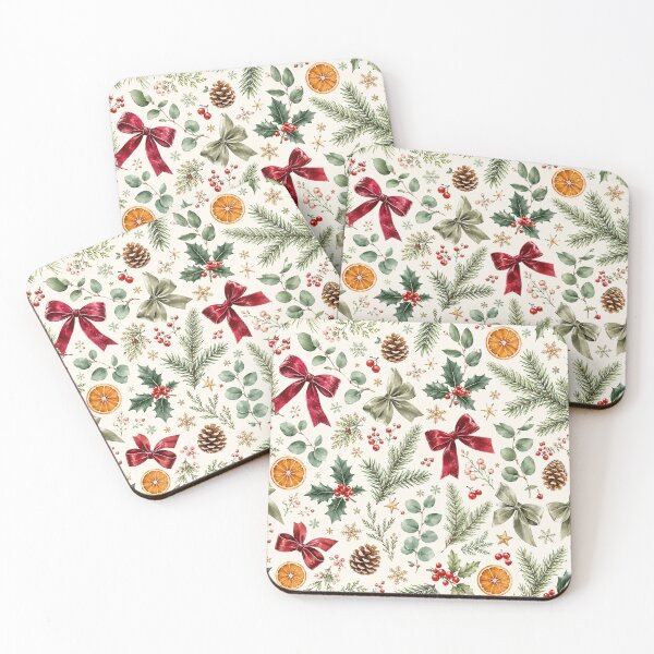 Item preview, Vintage Christmas Pattern Phone Case for Mom | Rustic Holiday Watercolor Journal for Students | Festive Winter Botanical Tote Bag for Friends | Christmas Bows Blanket for Grandma designed and sold by VivaFy.