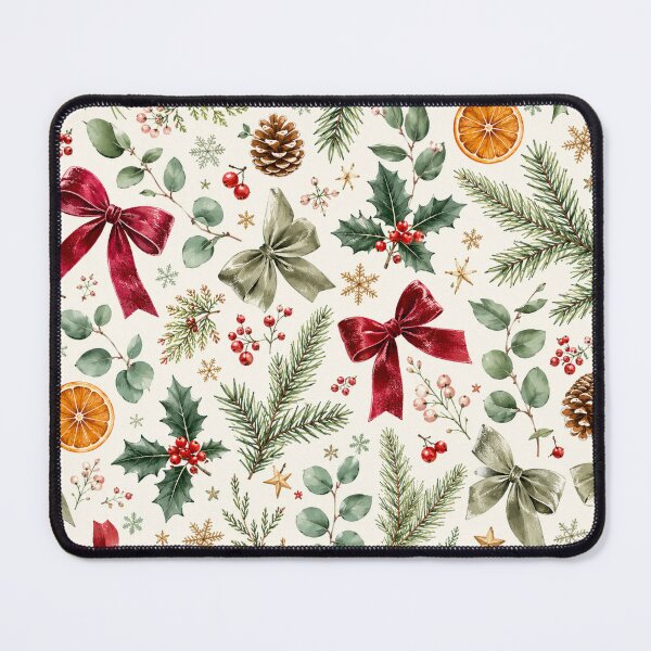 Item preview, Vintage Christmas Pattern Phone Case for Mom | Rustic Holiday Watercolor Journal for Students | Festive Winter Botanical Tote Bag for Friends | Christmas Bows Blanket for Grandma designed and sold by VivaFy.