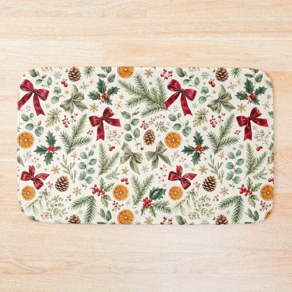 Item preview, Vintage Christmas Pattern Phone Case for Mom | Rustic Holiday Watercolor Journal for Students | Festive Winter Botanical Tote Bag for Friends | Christmas Bows Blanket for Grandma designed and sold by VivaFy.