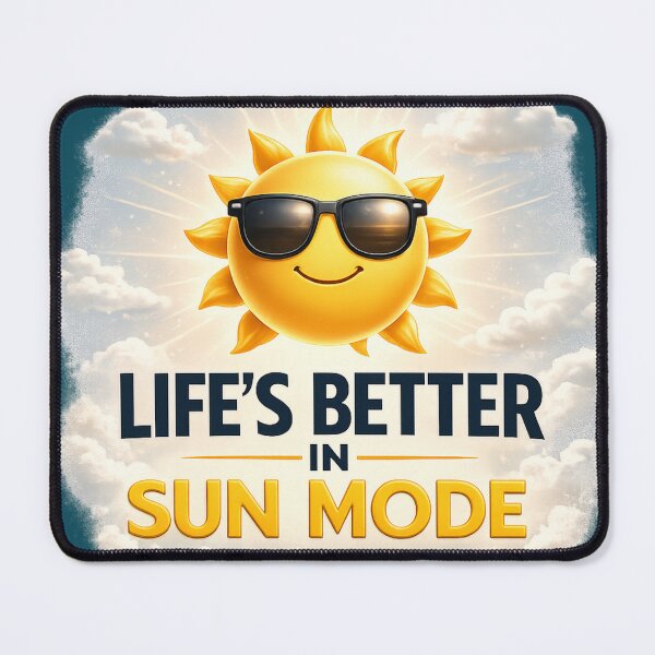 Item preview, Life’s Better in Sun Mode Smiling Sun Sunglasses Motivational Summer Graphic designed and sold by MartBook.