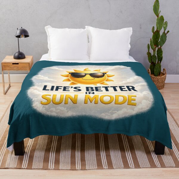 Item preview, Life’s Better in Sun Mode Smiling Sun Sunglasses Motivational Summer Graphic designed and sold by MartBook.