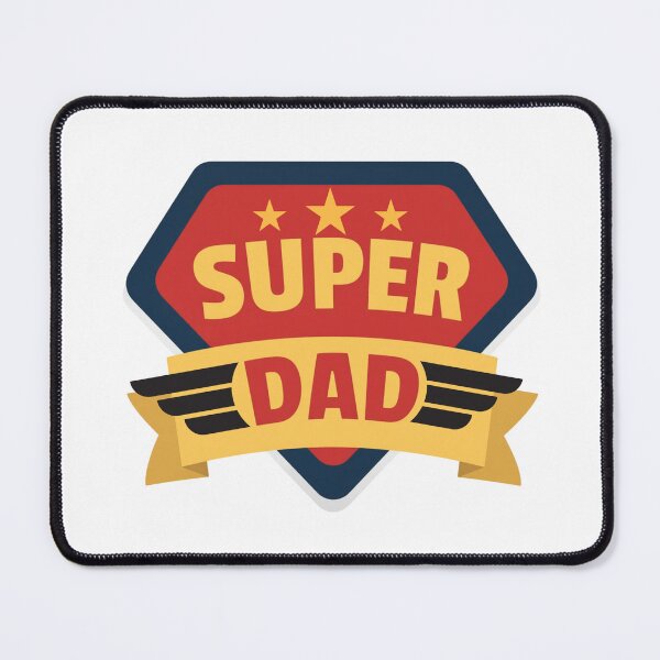 Item preview, Super Dad with Red/Yellow/Blue Stars & Banner Design designed and sold by JeweledDesigns.