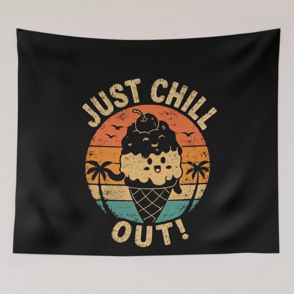 Item preview, Just Chill Out! Ice Cream Lover Summer Relaxation Vacation designed and sold by HumansStuck12.