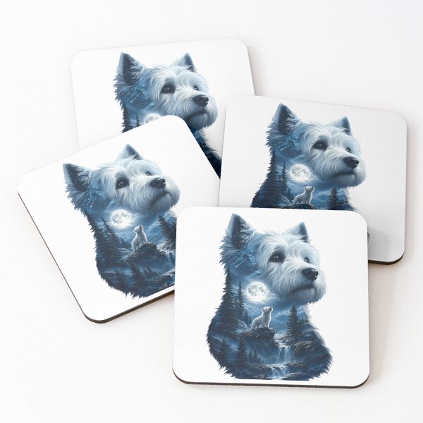 Item preview, West Highland White Terrier Howling At The Moon Fantasy Night Sky Dog Lover designed and sold by ZBIFBOUETLA.