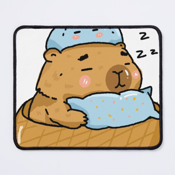 Item preview, Sleepy Capybara Dumpling Hat Sticker | Cozy Awkward Animal Club | Cute Kawaii Capybara Art designed and sold by chupichapa.