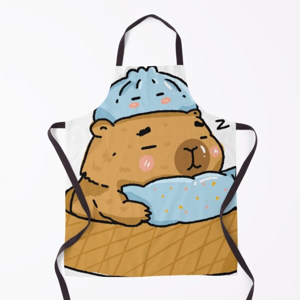 Item preview, Sleepy Capybara Dumpling Hat Sticker | Cozy Awkward Animal Club | Cute Kawaii Capybara Art designed and sold by chupichapa.