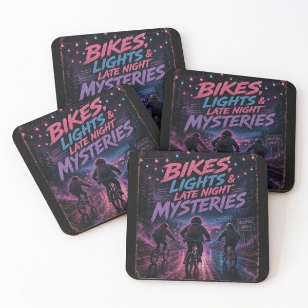 Item preview, Bikes, Lights & Late Nights Mysteries | Retro Adventure Fan Shirt designed and sold by rushaib.