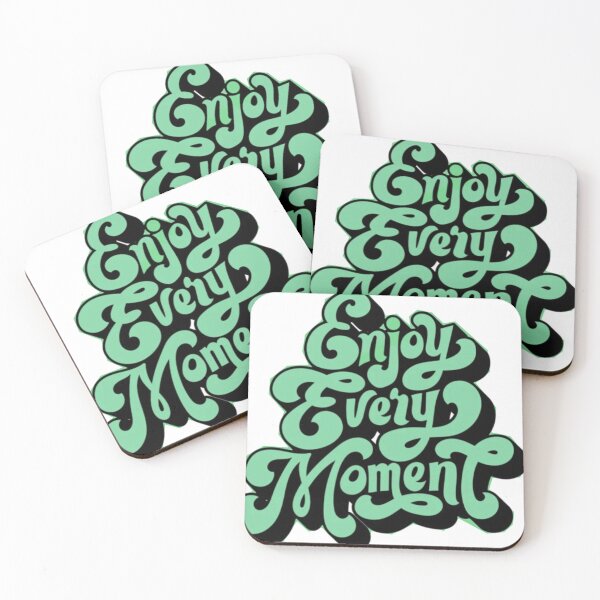 Item preview, Enjoy Every Moment Inspirational Typography Design designed and sold by PixelVibe Art.