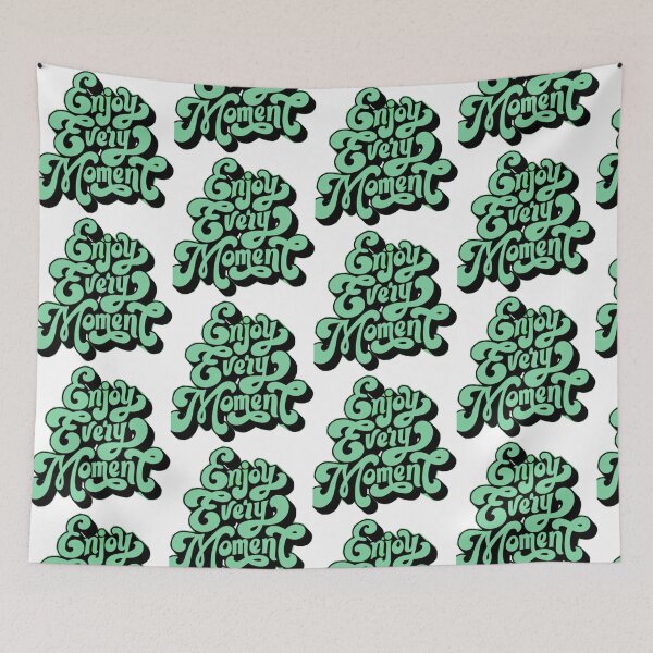 Item preview, Enjoy Every Moment Inspirational Typography Design designed and sold by PixelVibe Art.