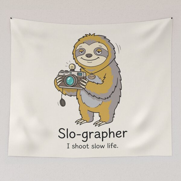 Item preview, Cute Slo-grapher Sloth Photographer designed and sold by Amir Faysal.