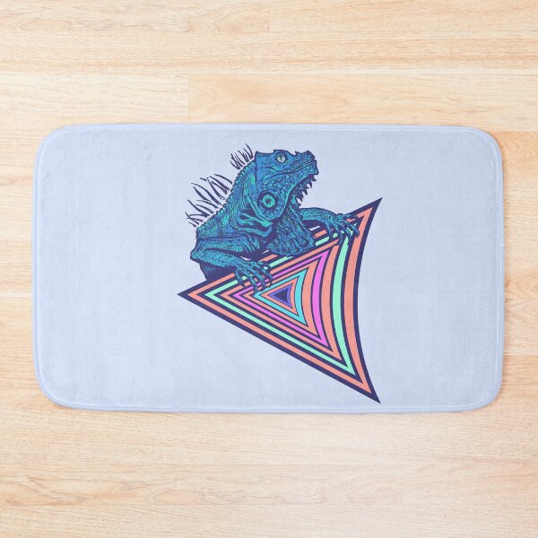 Item preview, Vaporwave Iguana Illustration | Retro Synthwave Geometric Reptile designed and sold by Half Mess.
