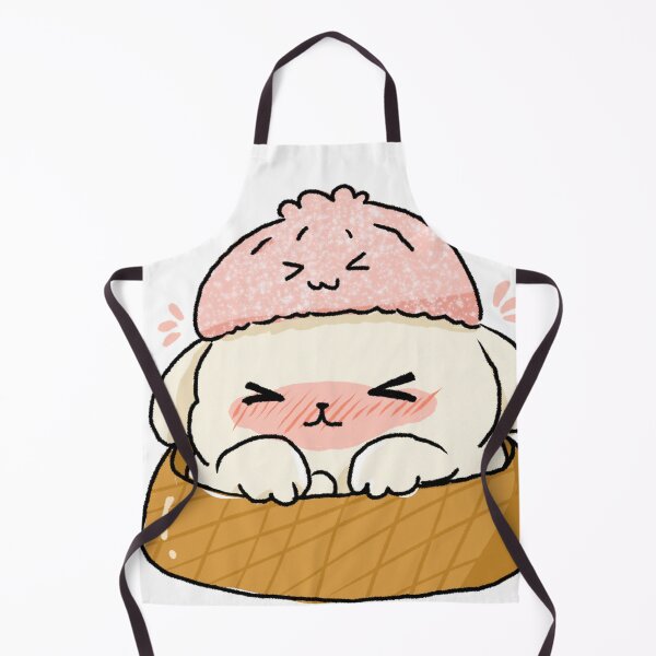 Item preview, Shy Bunny Dumpling Hat Sticker | Blushing Rabbit | Cute Awkward Animal Club designed and sold by chupichapa.