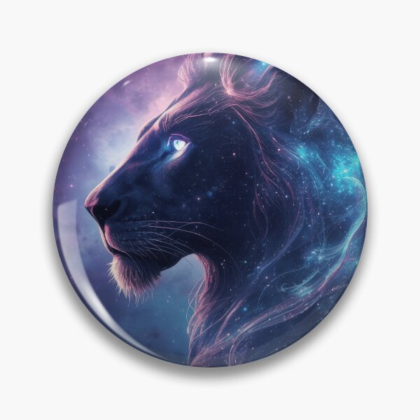 Item preview, Galactic Lion Portrait with Cosmic Colors designed and sold by Nick Seidel.