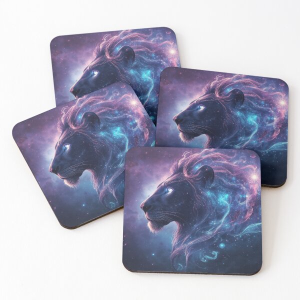 Item preview, Galactic Lion Portrait with Cosmic Colors designed and sold by Nick Seidel.