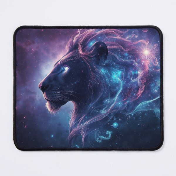 Item preview, Galactic Lion Portrait with Cosmic Colors designed and sold by Nick Seidel.