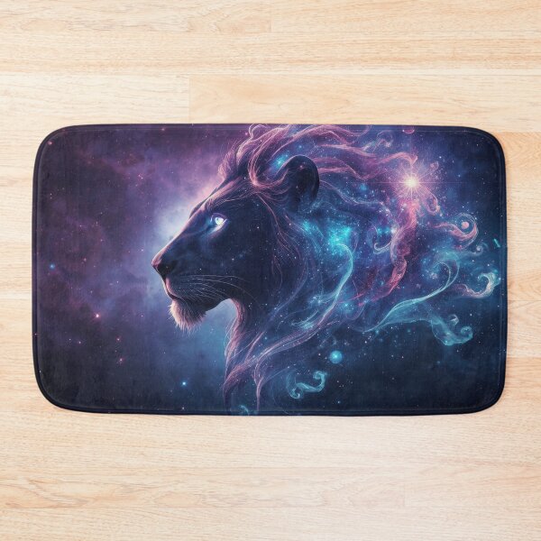 Item preview, Galactic Lion Portrait with Cosmic Colors designed and sold by Nick Seidel.