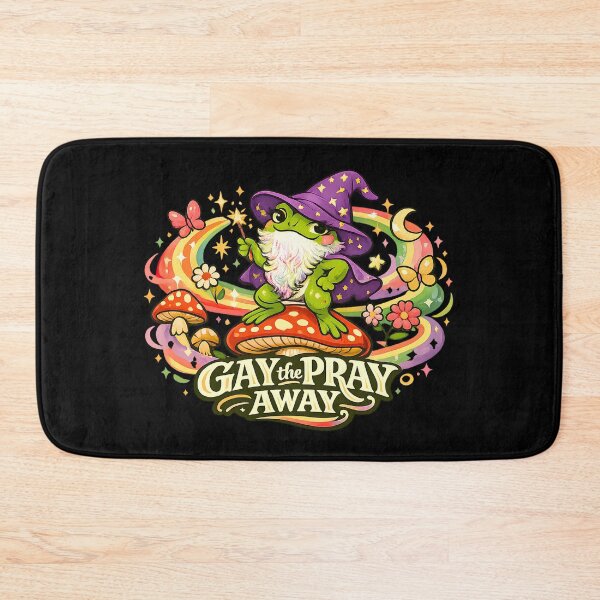 Item preview, Gay The Pray Away Wizard Frog Pride designed and sold by LunaMagicStudio.