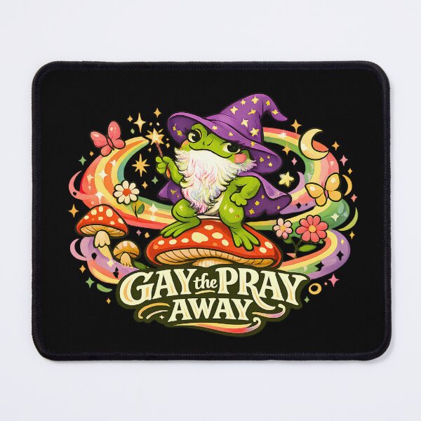 Item preview, Gay The Pray Away Wizard Frog Pride designed and sold by LunaMagicStudio.
