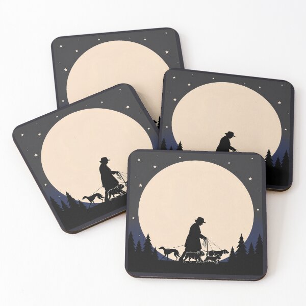 Item preview, Old Woman Walking Her Dogs at Night designed and sold by ArcticFoxStudio.