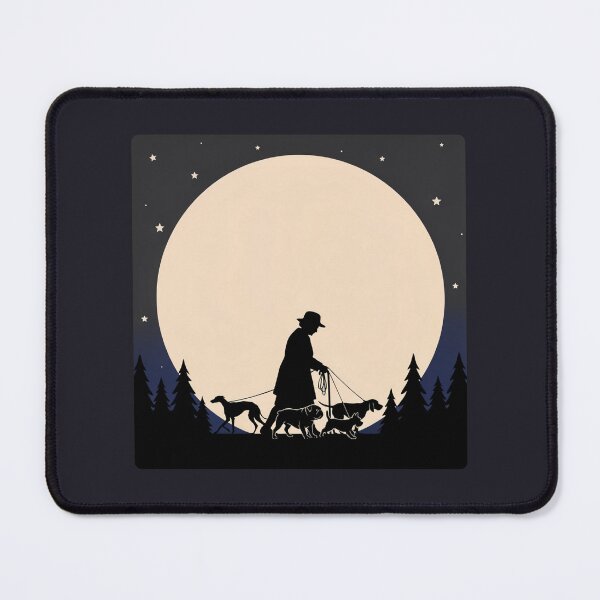 Item preview, Old Woman Walking Her Dogs at Night designed and sold by ArcticFoxStudio.