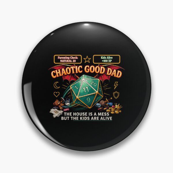 Item preview, Chaotic Good Dad The House is A Mess But The Kids are Alive Funny Gamer Dad Quote designed and sold by Redgiant87x.