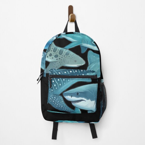 Item preview, Diverse Collection of Sharks and Rays Illustration designed and sold by Linework Studio.