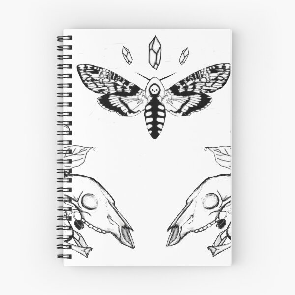Item preview, Death’s-head moth with deer skull, crystals and deadly nightshade designed and sold by EricaVollmer.