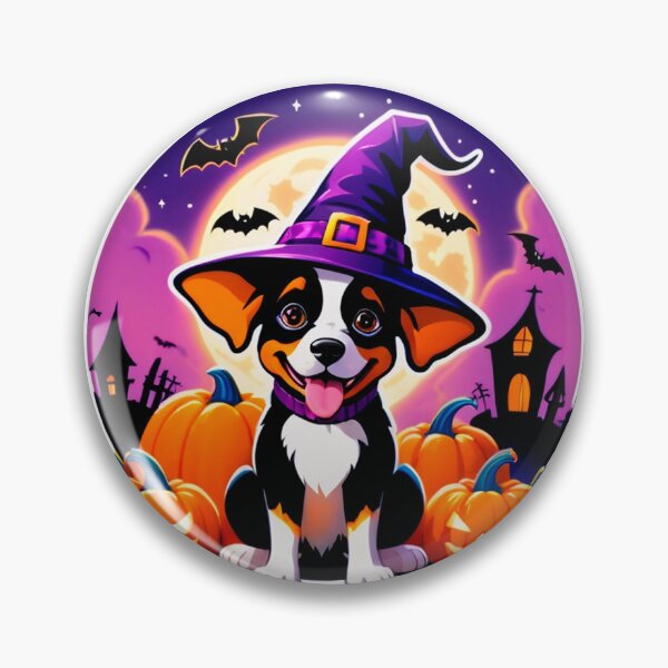 Item preview, Cute Puppy Witch Halloween Pumpkin Bats Spooky Design designed and sold by Cute Animals And Royal Art.
