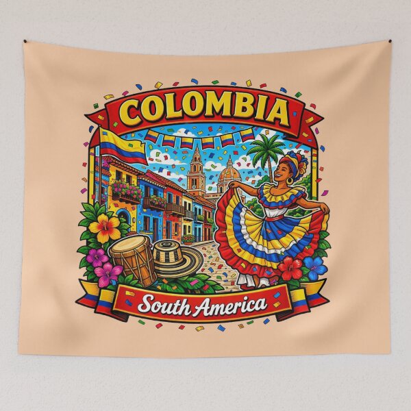 Item preview, Colombia Festival - Celebration in South America designed and sold by Myra365Art.