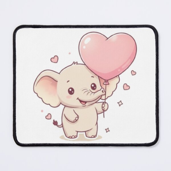 Item preview, A Happy Baby Elephant - Soft Pastel Love Skicker designed and sold by DigitfanStudio.
