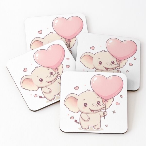 Item preview, A Happy Baby Elephant - Soft Pastel Love Skicker designed and sold by DigitfanStudio.