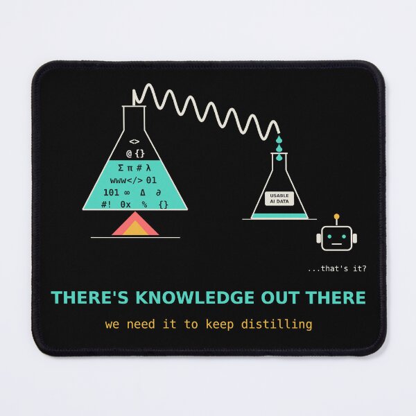 Item preview, There's knowledge out there meme AI distiller designed and sold by AImemeLab.