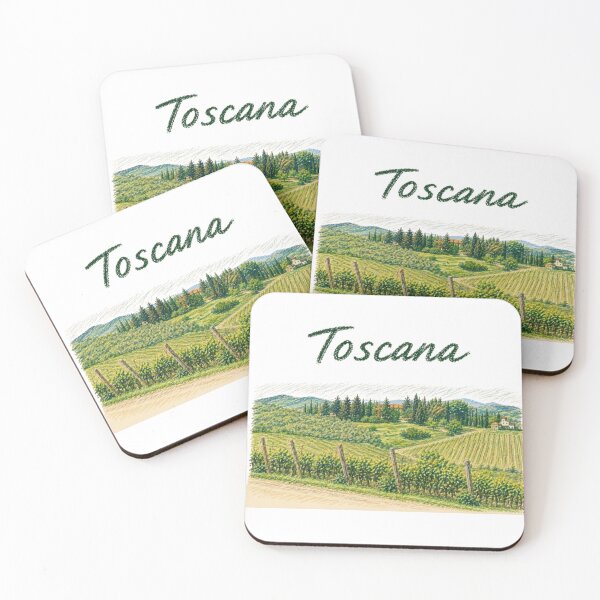 Item preview, Tuscany – Vineyards and Italian countryside in pencil style designed and sold by JOANNASKAH.