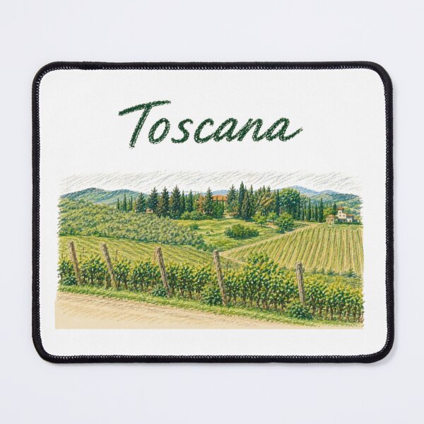 Item preview, Tuscany – Vineyards and Italian countryside in pencil style designed and sold by JOANNASKAH.