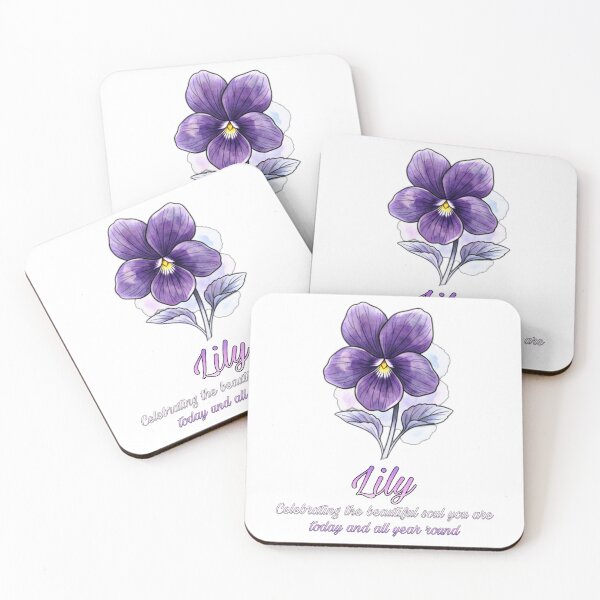 Item preview, Lily Violet Blossom | Personalized Floral Name Art designed and sold by Bismillah-Najah.