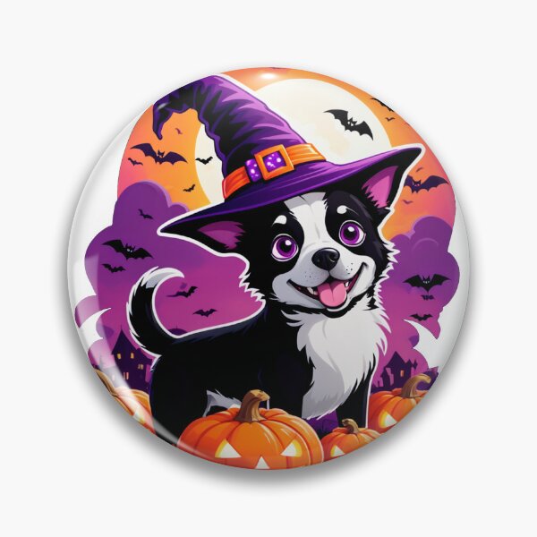 Item preview, Halloween Puppy Magic Hat Pumpkin Night Illustration designed and sold by Cute Animals And Royal Art.