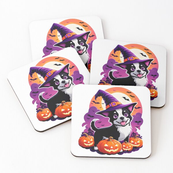 Item preview, Halloween Puppy Magic Hat Pumpkin Night Illustration designed and sold by Cute Animals And Royal Art.